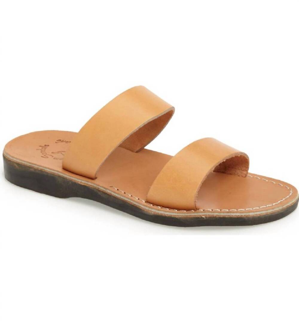 NEW JERUSALEM SANDALS aviv rubber slide in tan